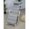 Suns Sora Relax Tuinstoel Mat Wit Met Kussen