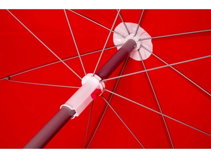 Bo-Camp Parasol Met Knikarm Ø 165 Cm Rood - Image 4