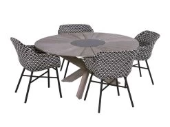 Hartman Tuinset Delphine Black-white Met Provence Tafel 150