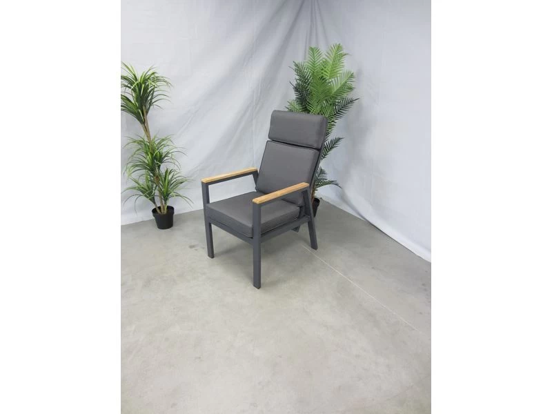 Te Velde Tuinmeubelen Palazzo Aluminium-teak Tuinstoel Verstelbaar