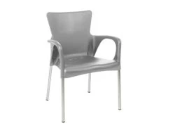 Lesli Tuin-stapelstoel Bella Kunststof Grijs