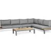 Suns Breeze Vita Platform Loungeset Aluminium-teak 5-delig Links