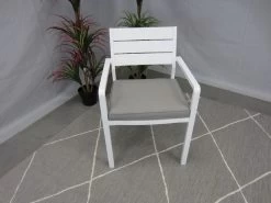 Te Velde Tuinmeubelen Barolo Aluminium Tuinstoel Wit