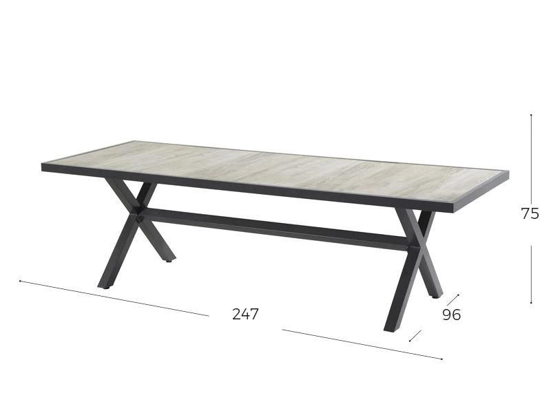 Hartman Canterbury Tuintafel 247 Antraciet - Image 2