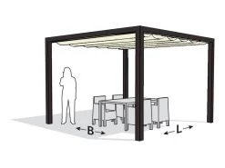 Nesling Aluminium Pergola Optiva Coolfit 319 X 319 Gebroken Wit