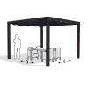 Nesling Aluminium Pergola Optiva Coolfit 402 X 402 Antraciet