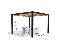 Nesling Aluminium Pergola Optiva Coolfit 402 X 402 Sand