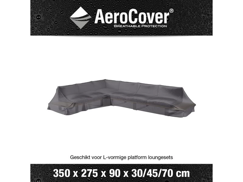 Platinum Aerocover Loungeset Platformhoes Links 350x275x90xH30/45/70 - Image 2