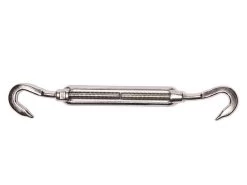 Nesling M8 Spanmoer, 2 X Haak, RVS