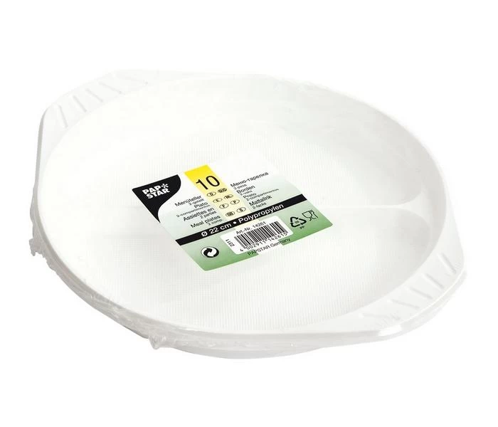 Papstar Weggooi Servies Platteborden 2 Vaks