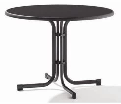 Sieger Tuin-tafel Ø 100 Cm D.grijs Leisteen Decor.